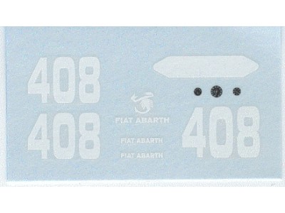 Decal Fiat Abarth 1000 Biposto Corsa Millino # 408 Saline di Volterra 1970 - scala 1:43